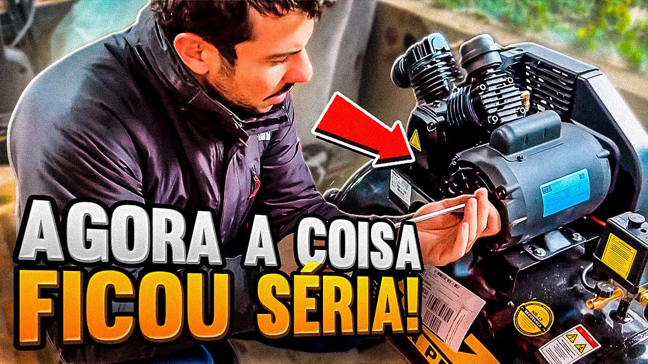 💪🏻 GARAGEM MAIS EQUIPADA DO QUE NUNCA! INSTALAMOS O COMPRESSOR DE AR PROFISSIONAL!