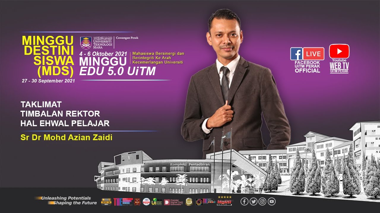 TAKLIMAT TIMBALAN REKTOR, HAL EHWAL PELAJAR, UiTM CAWANGAN PERAK
