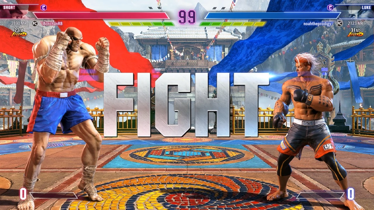 SF6 🔥 NOAHTHEPRODIGY (Люк, занимающий 1-е место в рейтинге) против BONCHAN (Сагат, занимающий 3-е...