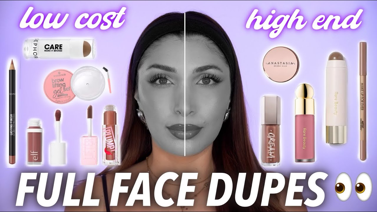 FULL FACE CON I DUPES 😱👀 low cost vs. high end | MelissaTani