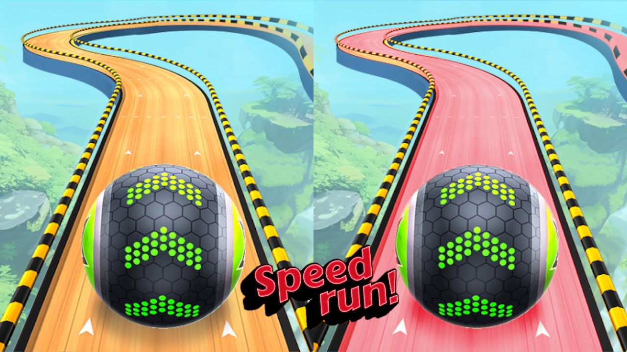 Going Balls Super Speedrun, Hard Level Section, Portal Run, Opponents Race, Challenge Gameplay