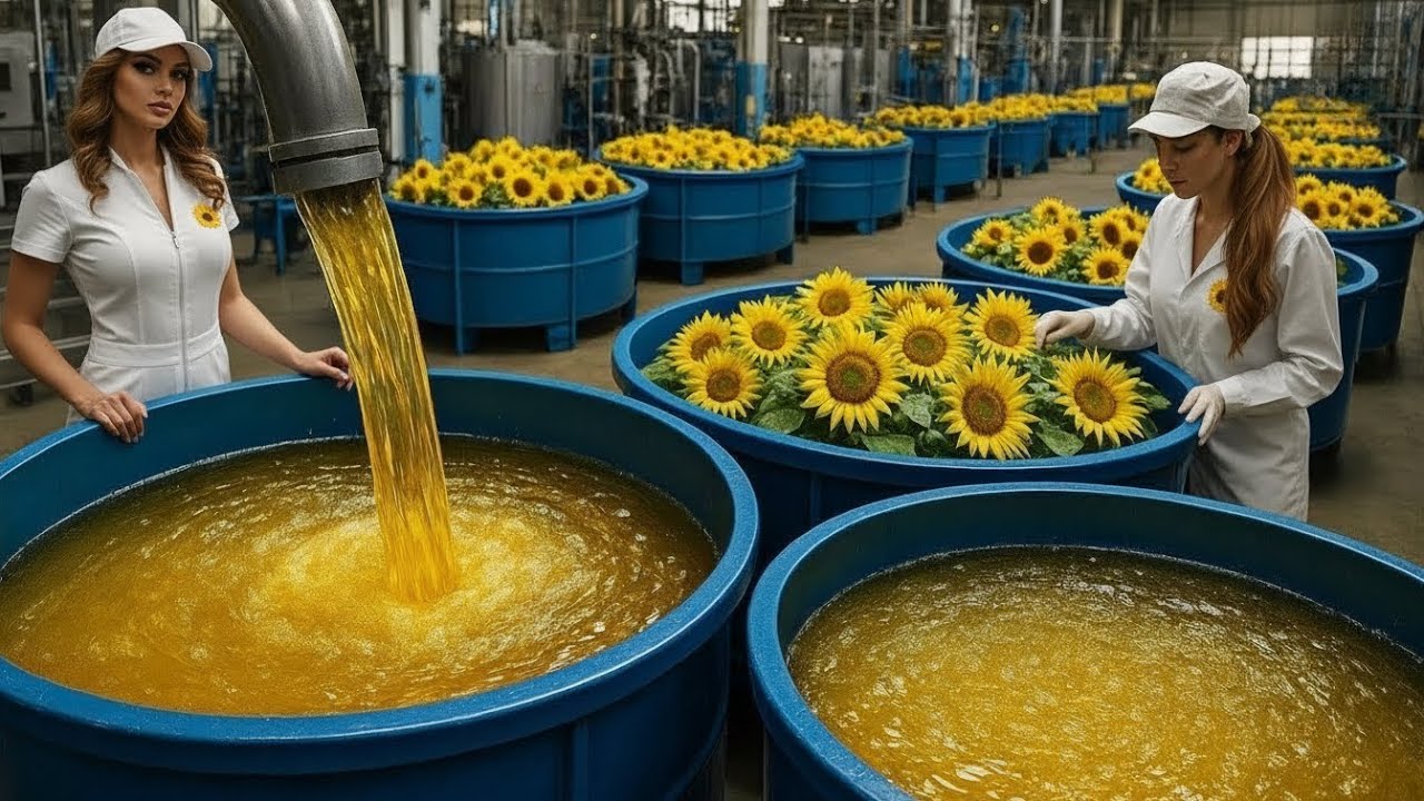 Inside the Sunflower Oil Factory: How Sunflower Oil Is REALLY Made (Full Process Explained)