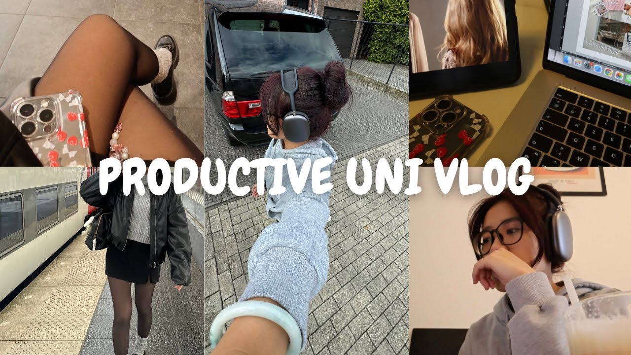 UNI VLOG in belgium🎧⋆🖇˚ෆ | what I eat in a busy school week, badminton, lots of studying, cleaning𝜗𝜚