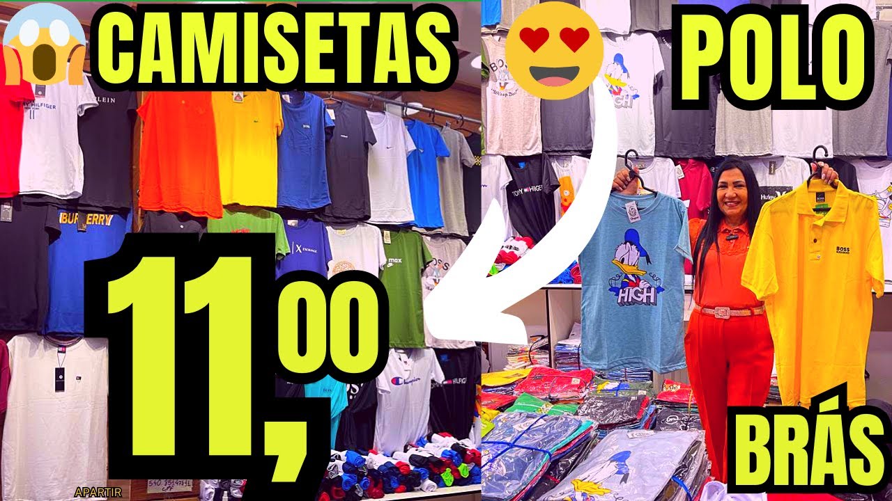 CAMISETAS / POLO A 11 REAIS BRÁS-SP