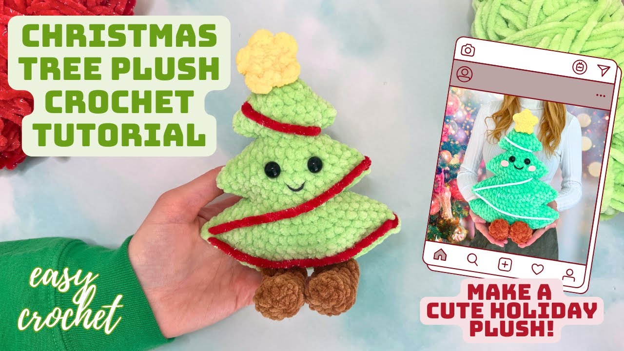 Christmas Tree Plush Crochet Tutorial / Cute Amigurumi