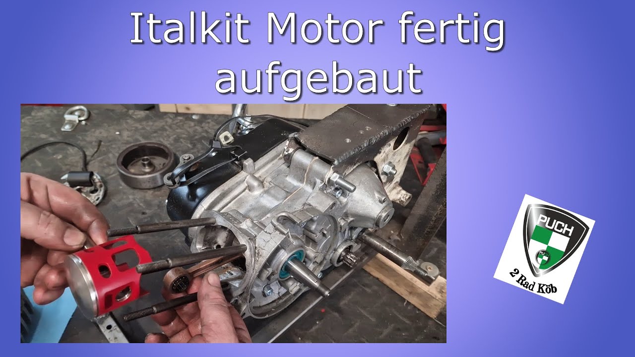 4 Gang Italkit Motor fertig zusammengebaut und erster start