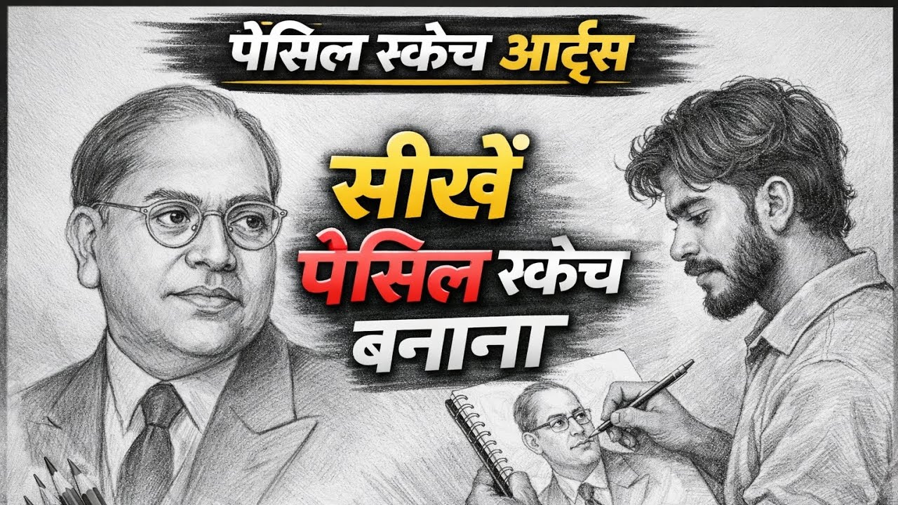 Dr. B.R. Ambedkar Pencil Sketch | Tribute to the Father of Indian Constitution