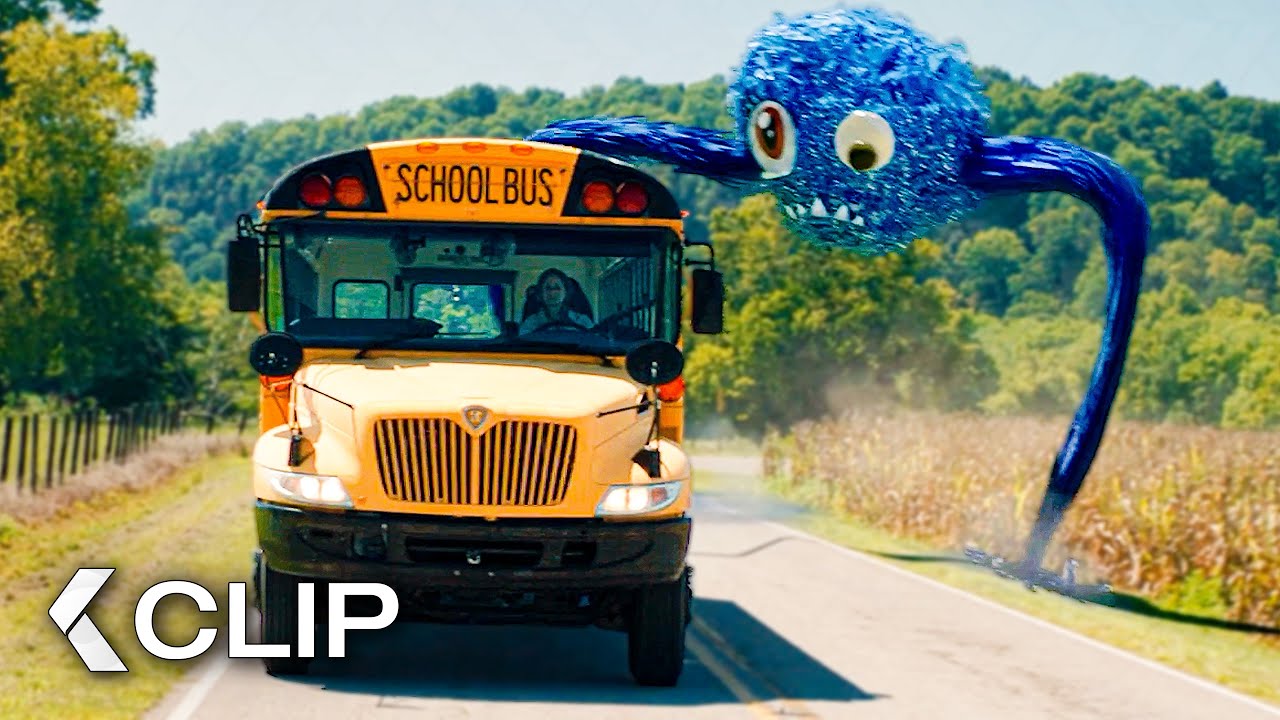 Blue Monster Drawing Attacks School Bus - SKETCH Clip (2025)