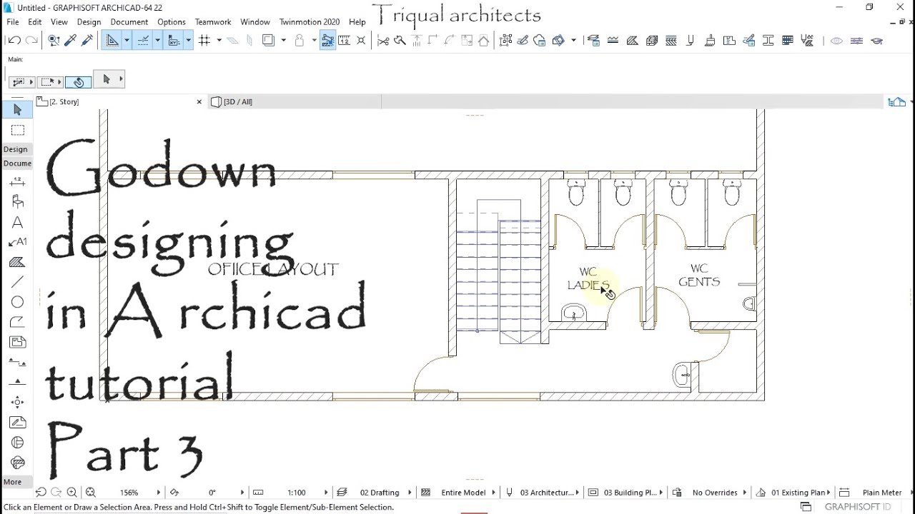 Proposed GODOWN designing in archicad part 3