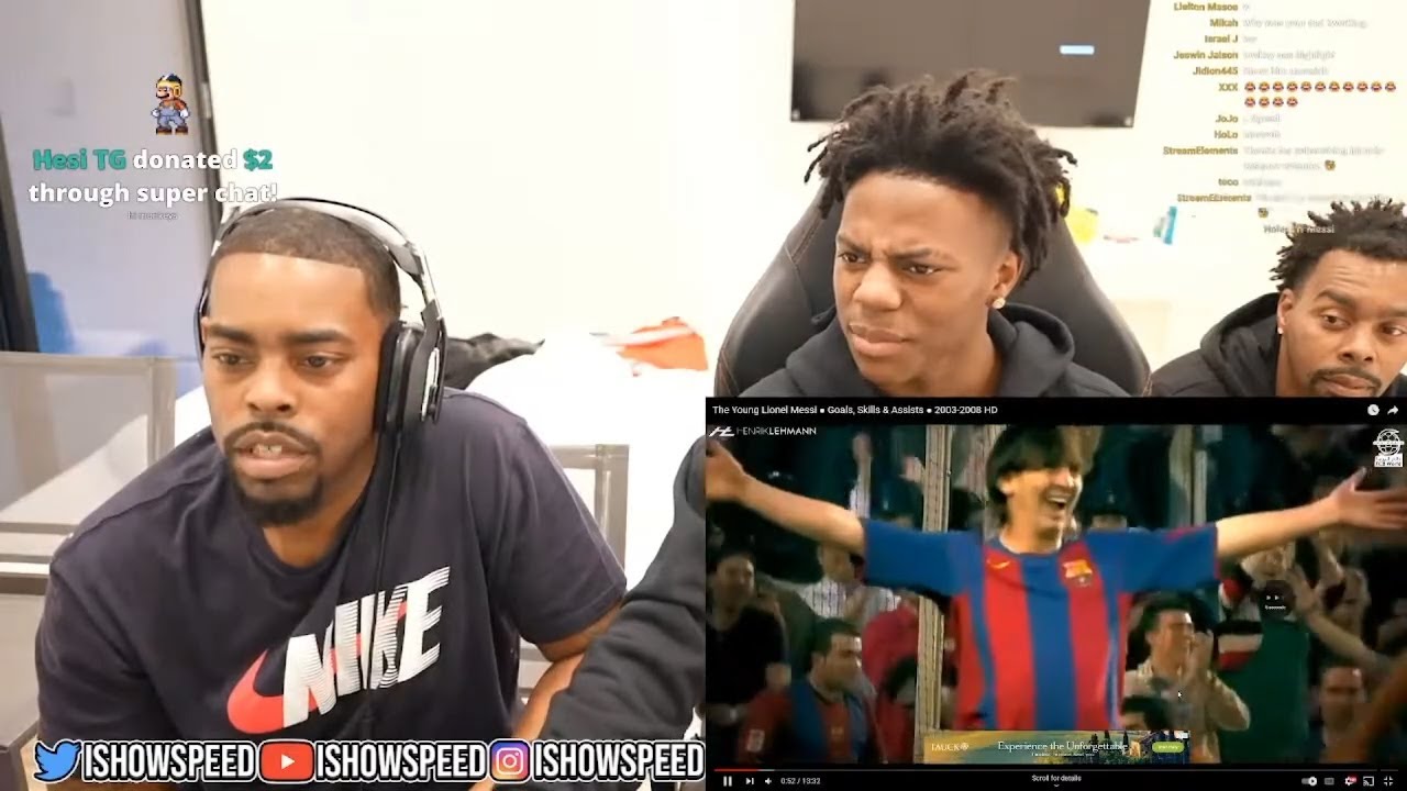 Speed and His Dad React To Messi and Cristiano Highlight
