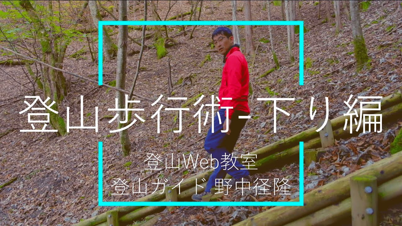 【登山歩行術③】歩き方-下り編|ペンギン歩きと腰の引けない着地法｜登山ガイド 野中径隆