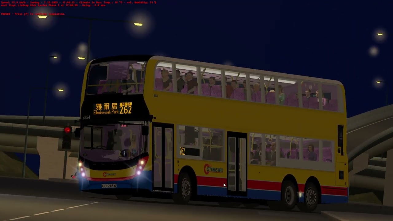 [車手吊高轉飛十二米八] OMSI 2 Cherryland CTB 262 三上往雅爾居 6354 UD2164