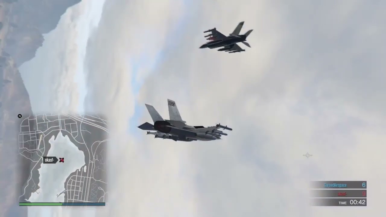 GTAOnline: Friendly dogfighting clips