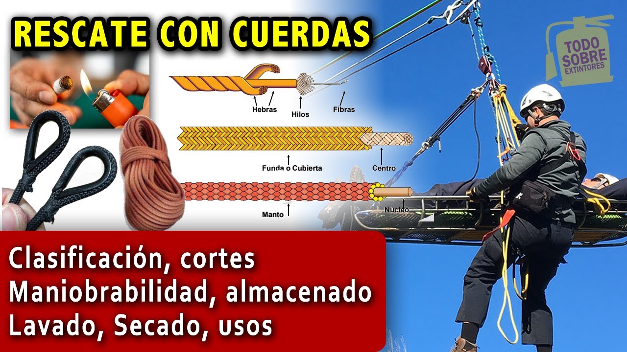 ✅ Guía completa: LAS CUERDAS y equipamiento blando para rescatistas 😲 RESCATE EN ALTURAS