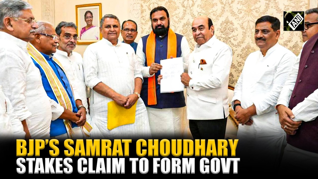 BJP's Samrat Choudhary meets Bihar Guv and stakes claim to form Government