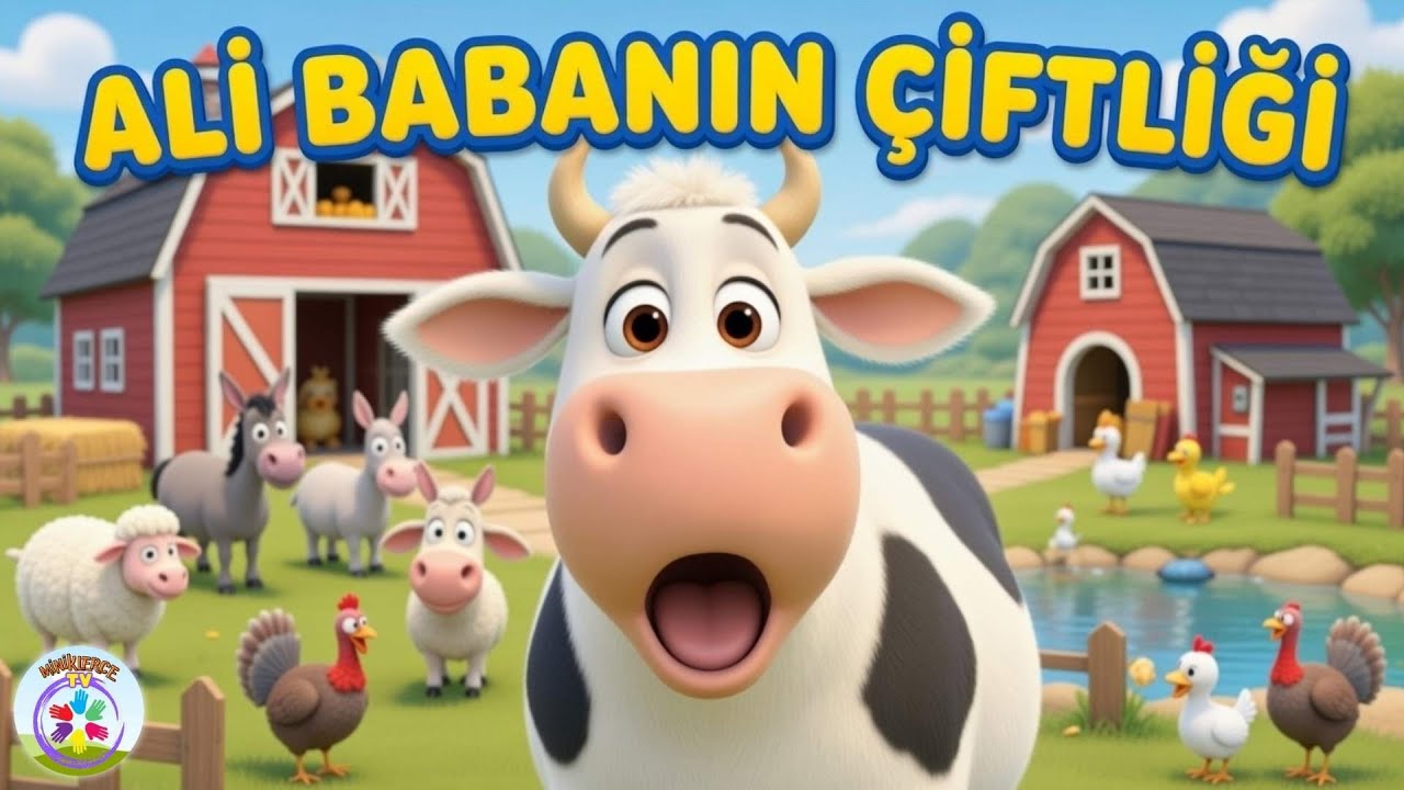 Ali Babanın Çiftliği 🐮🐑🦆 | Hayvan Sesleriyle Eğlenceli Çocuk Şarkısı | Miniklerce TV