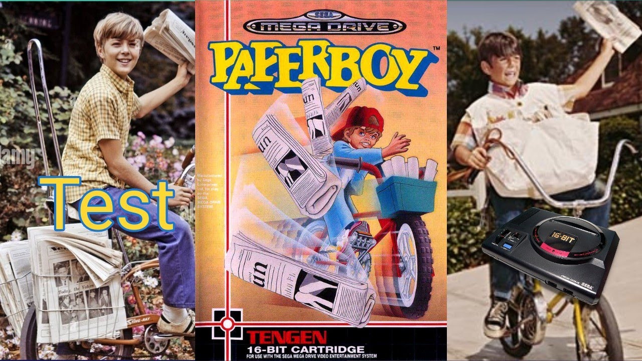 Test &eacute;clat&eacute;  -  Paperboy  ( megadrive )