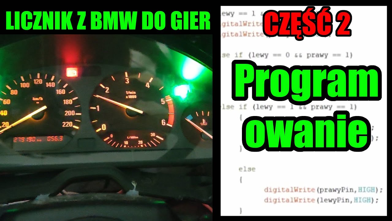 Licznik od BMW E36 w grach część 2 programowanie (sim hub)