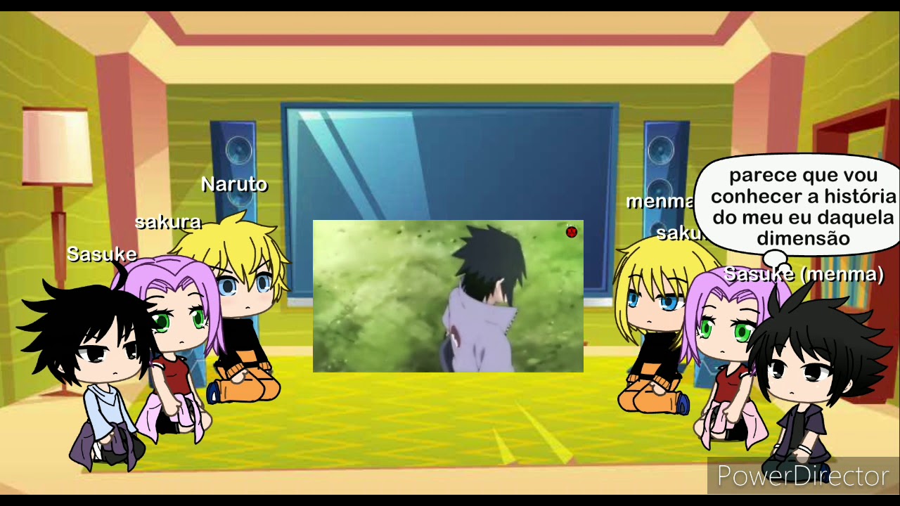 dimensão do menma e Naruto reagindo à rap do Naruto e do Sasuke