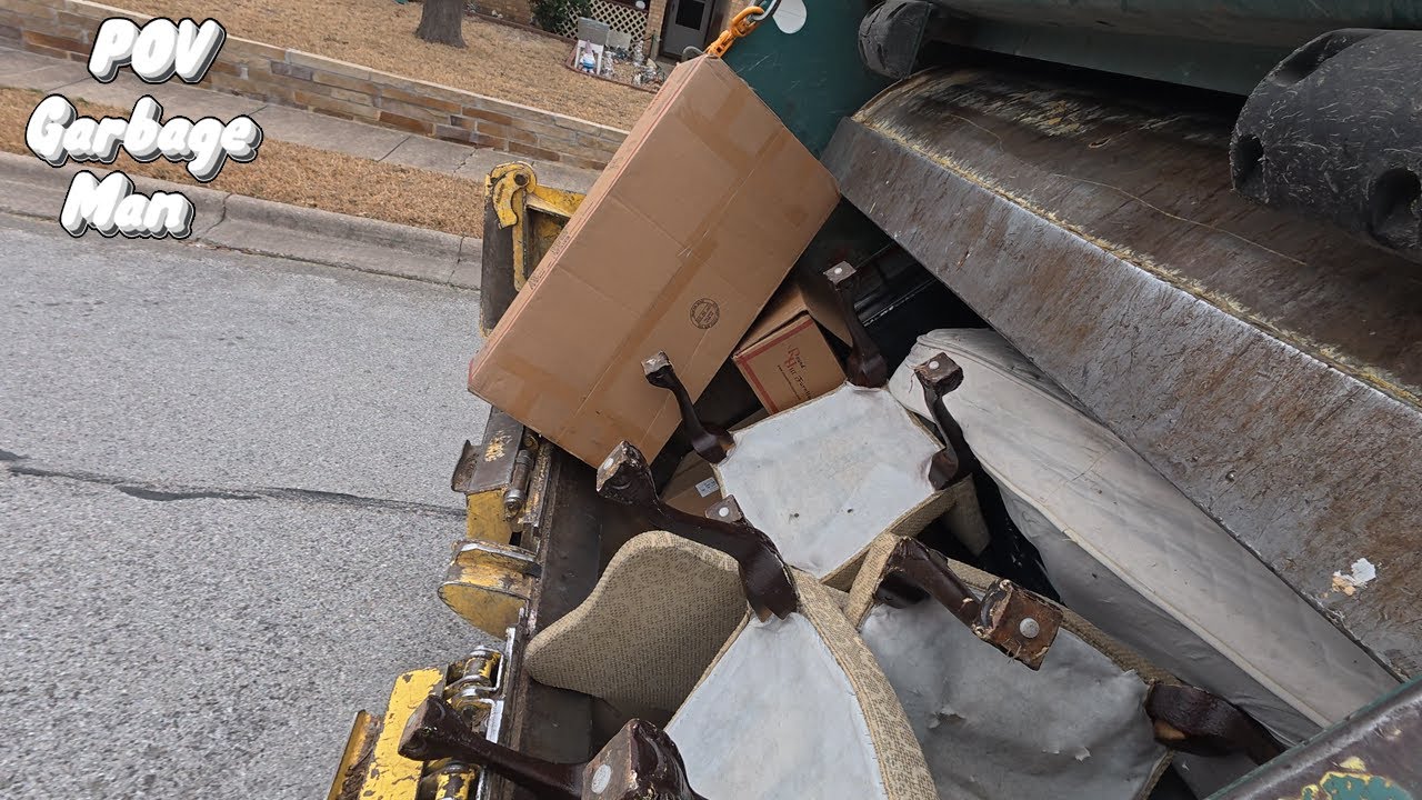 POV Garbage Man in a Rear-Loader Trash Truck | 4K Full UHD ASMR