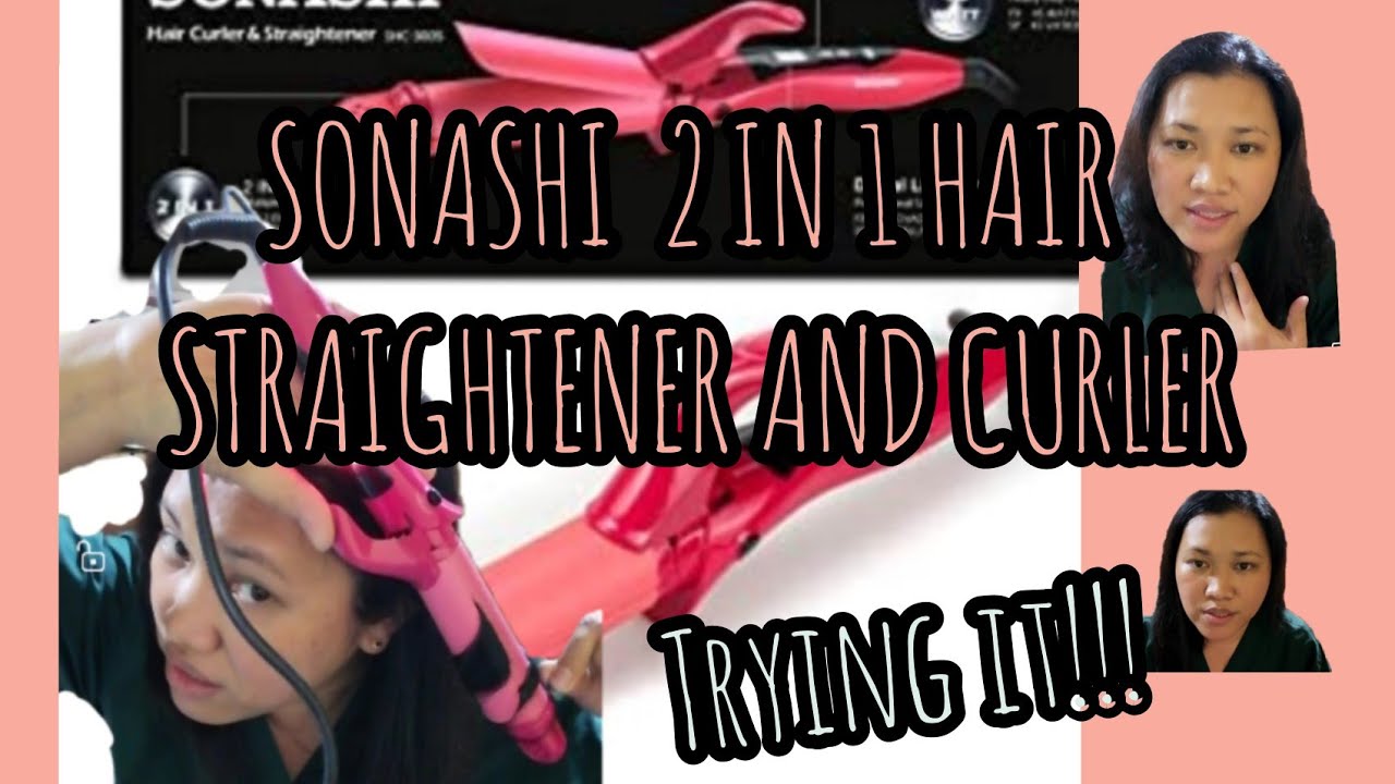 TRYING MY NEW HAIR STRAIGHTENER AND CURLER / SONASHI 2 IN 1
