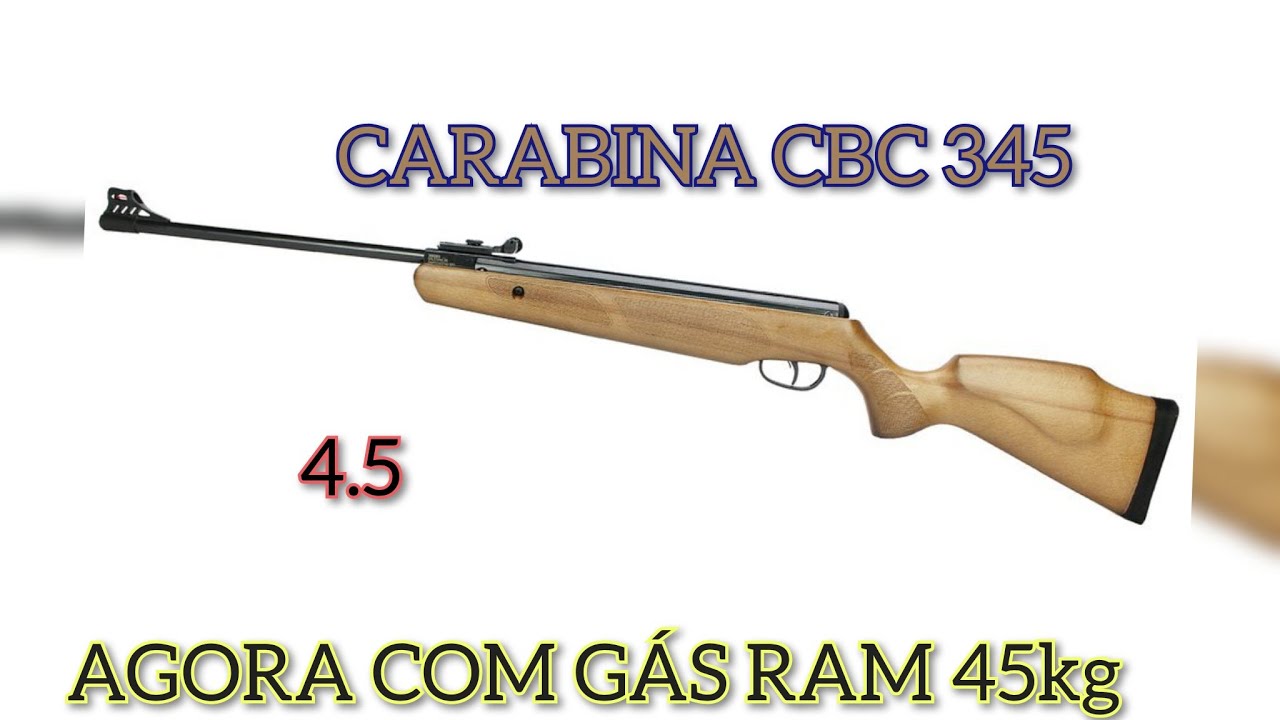 CARABINA CBC 345 4.5 AGORA COM GÁS RAM 45kg FICOU SHOW 💥🇧🇷🤠