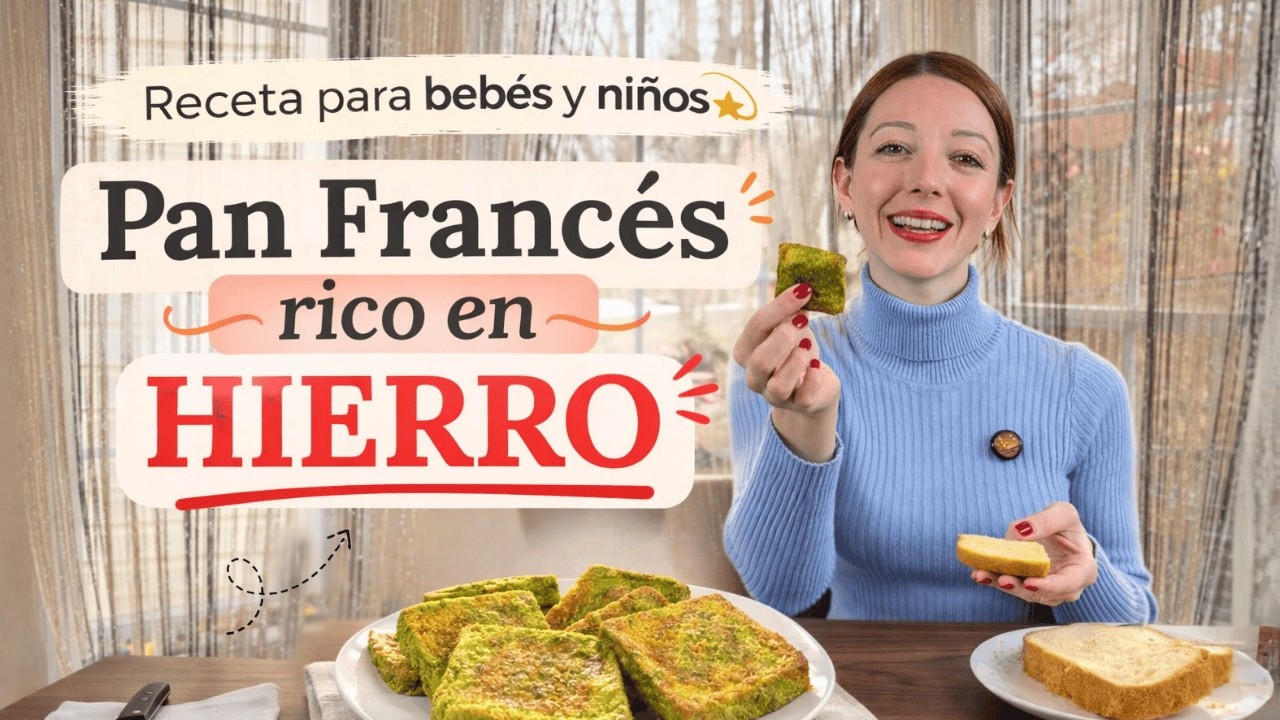 🍞 Pan francés para bebés: rico en hierro y delicioso, la receta favorita de mi hija 🤩