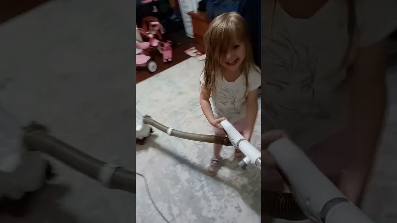 vacuuming with a toddler