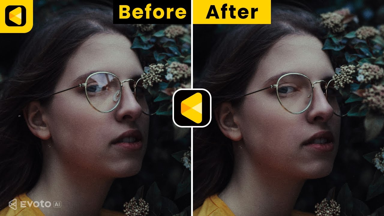 Remove Glasses Glare in Photos with Evoto AI | One Click Solution 2025