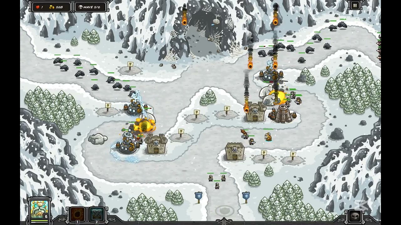 Kingdom Rush Veteran Heroic - Sarelgaz's Lair NO LOSSES!