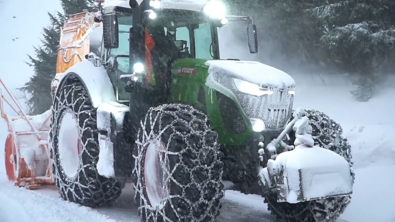 Уборка снега трактором | Fendt 942 и Fendt 939 Vario | Зима 2021