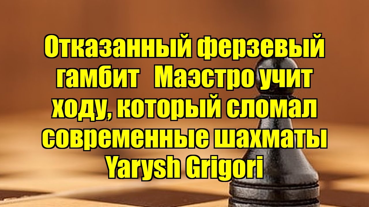 Отказанный ферзевый гамбит   Маэстро учит ходу, который сломал современные шахматы    Yarysh Grigori