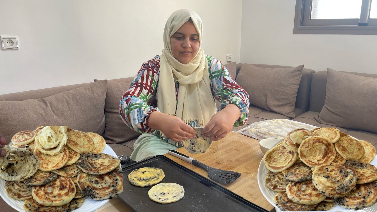 أسهل و ألذ ملوي او مسمن ممكن تحضريه بالزيتون 😍 ملوي مورق