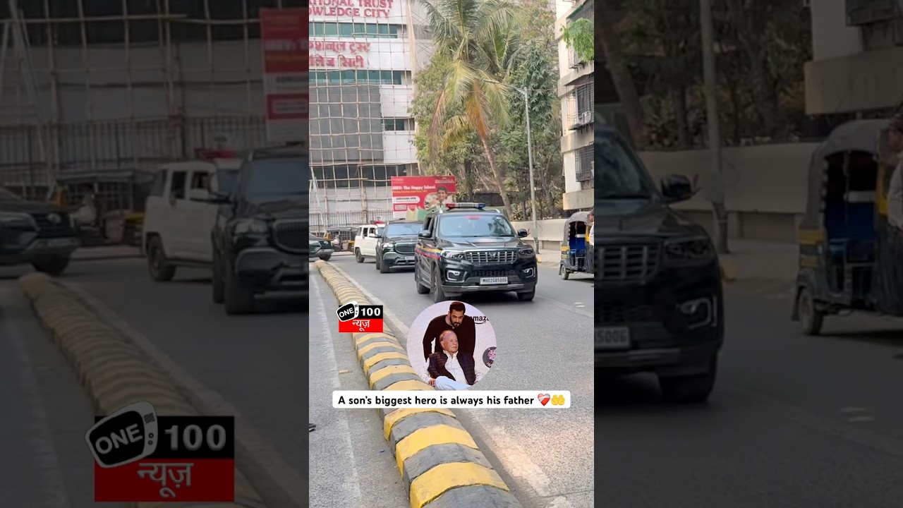 Salman Khan arrives at Lilavati Hospital to take a health update of father Salim Khan 🤲 #salmankhan