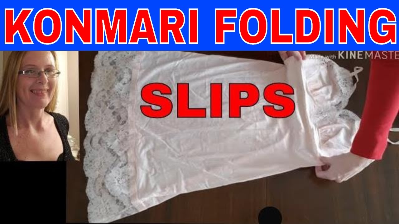How to konmari fold slips, slip dresses, satin & silk full length vintage slips