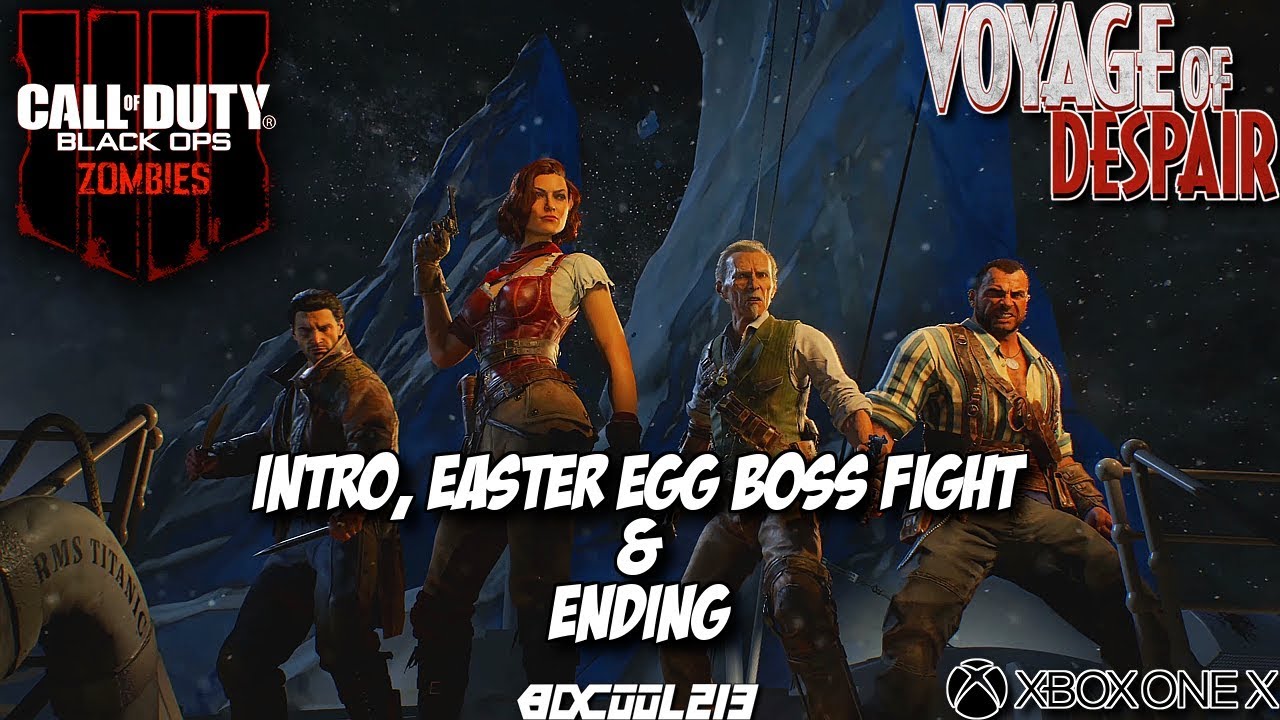 Call of Duty: Black Ops 4 Zombies Gameplay - Voyage of Despair Intro, Easter Egg Boss Fight & Ending