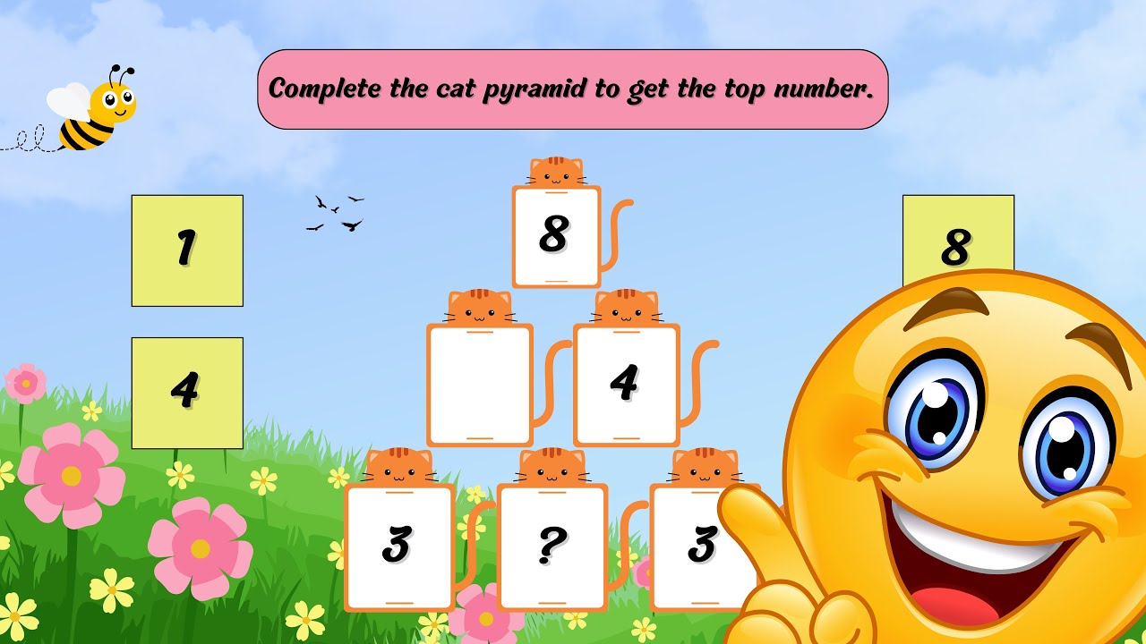 Can You Solve the Cat Pyramid? Fun Number Puzzle for Kids! 🐱🎉 | Safe Place