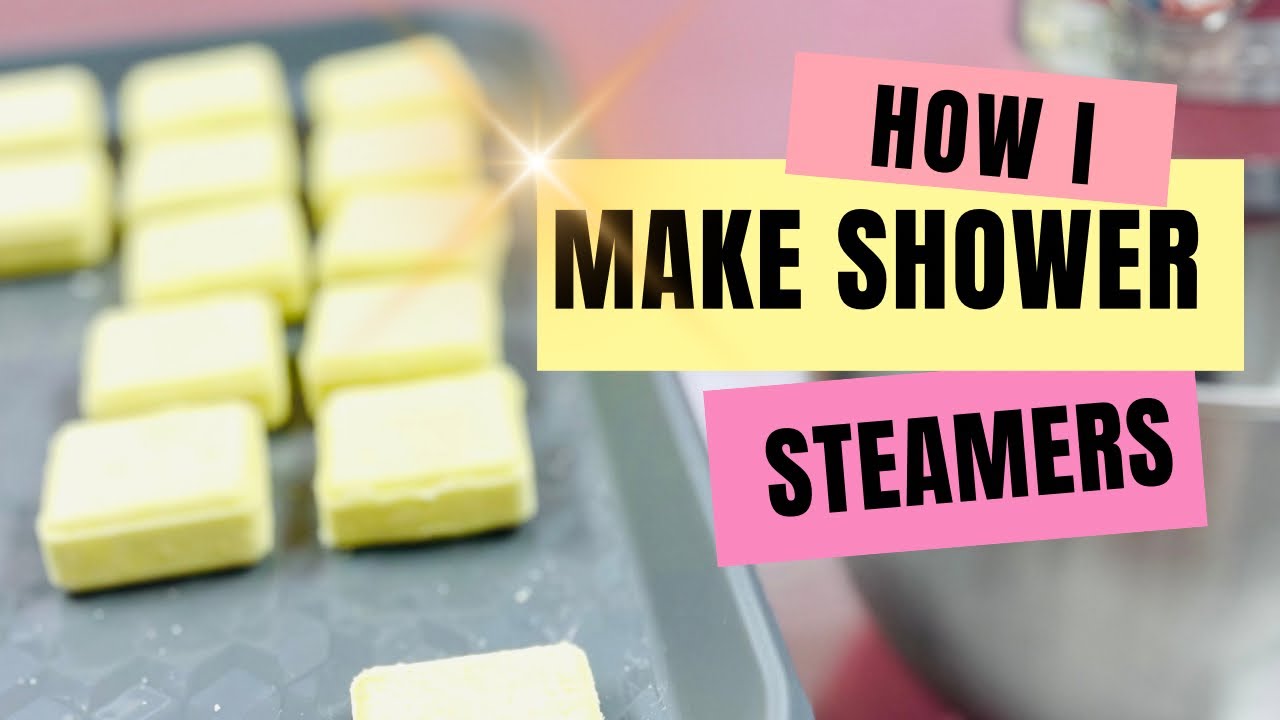 Making chamomile shower steamers with menthol and essential oil - recipe included