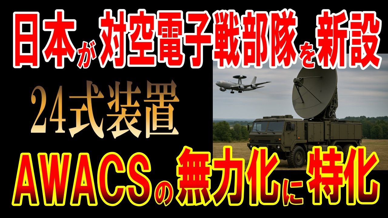 日本が対空電子戦部隊を新設！AWACSの無力化に特化した24式対空電子戦装置を導入！