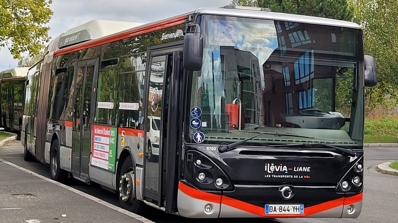 Bus Iribus Citelis 18 N°8702 Ligne L3 Trajet Entre Wattrelos Quartier Beaulieu et Toufflers Douane 