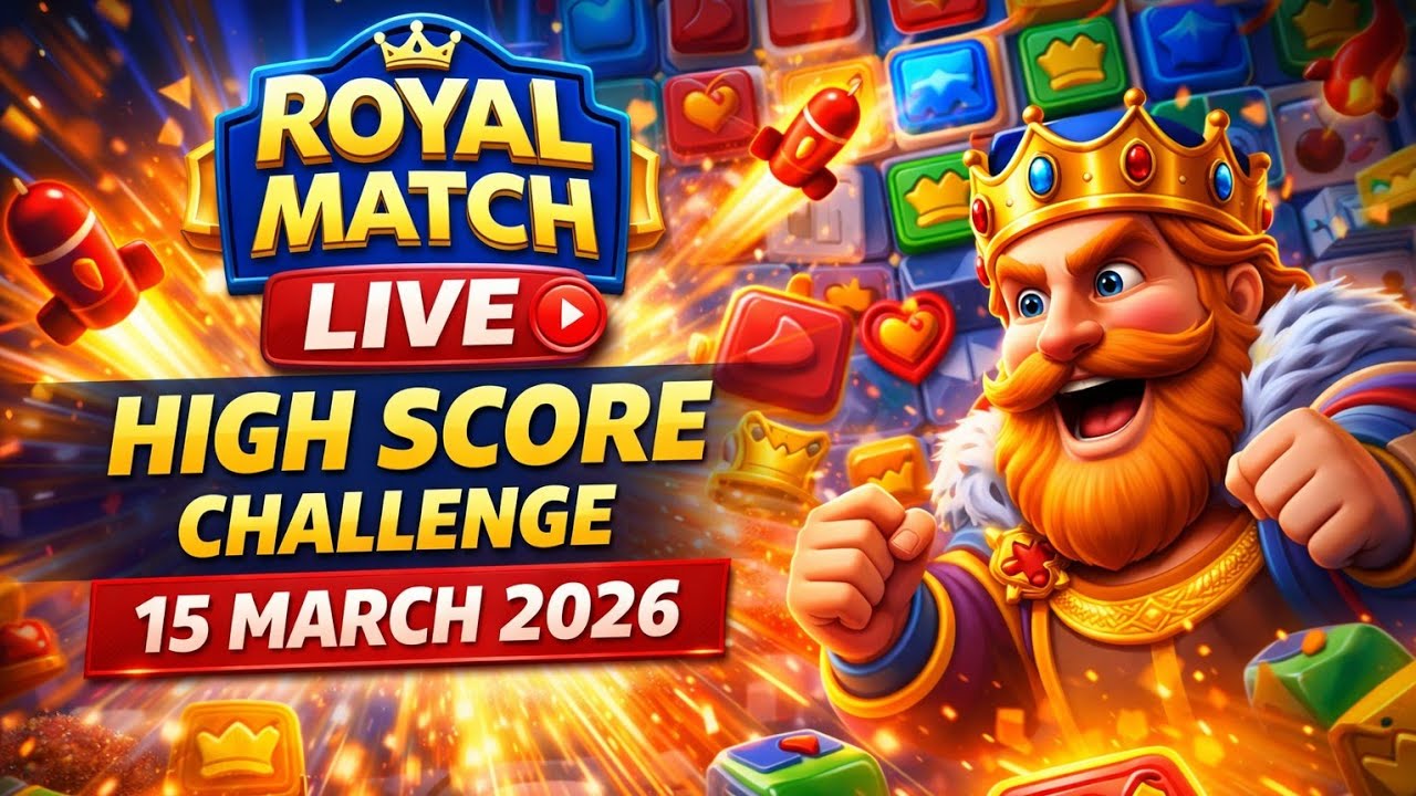 ROYAL MATCH LIVE 🔴 | High Score Challenge | 15 March 2026