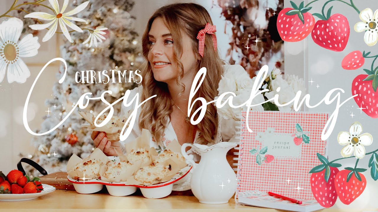 Cosy Christmas Baking in a Witch's Cottage Kitchen 🍓 Painting & Crafting a Sweet New Recipe Journal