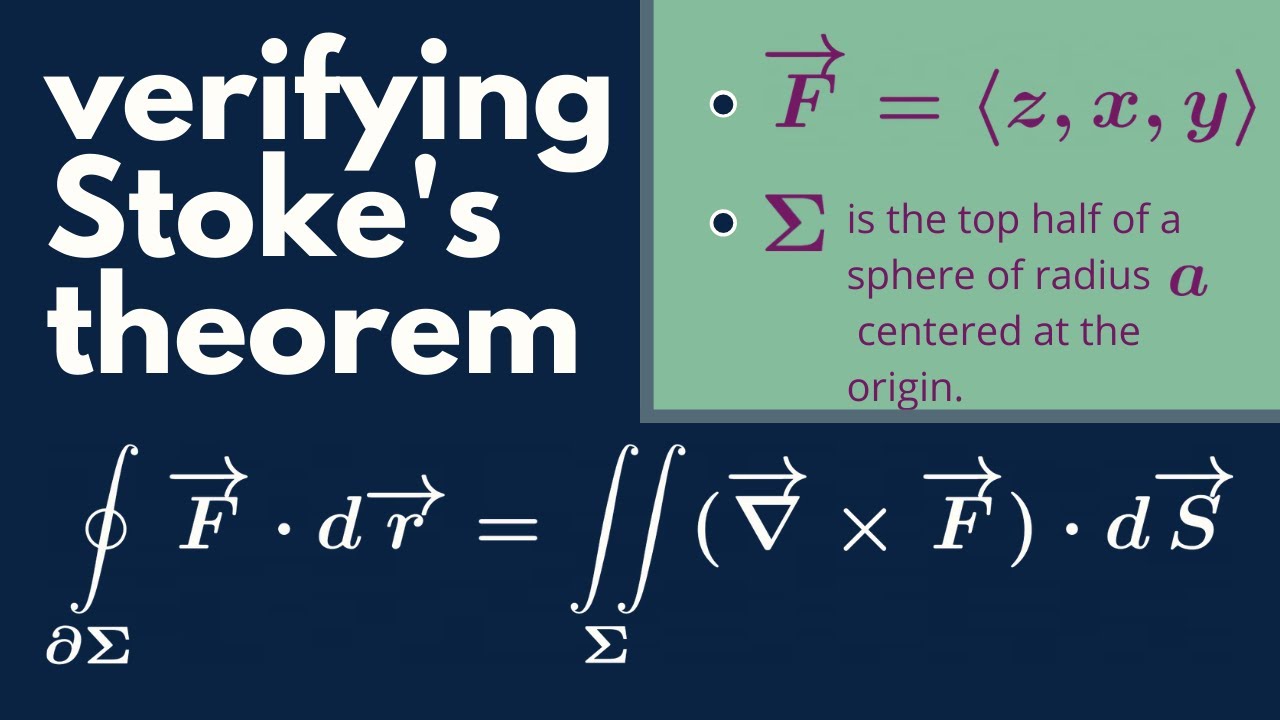 Multivariable Calculus | Verifying Stoke's theorem, example 1.