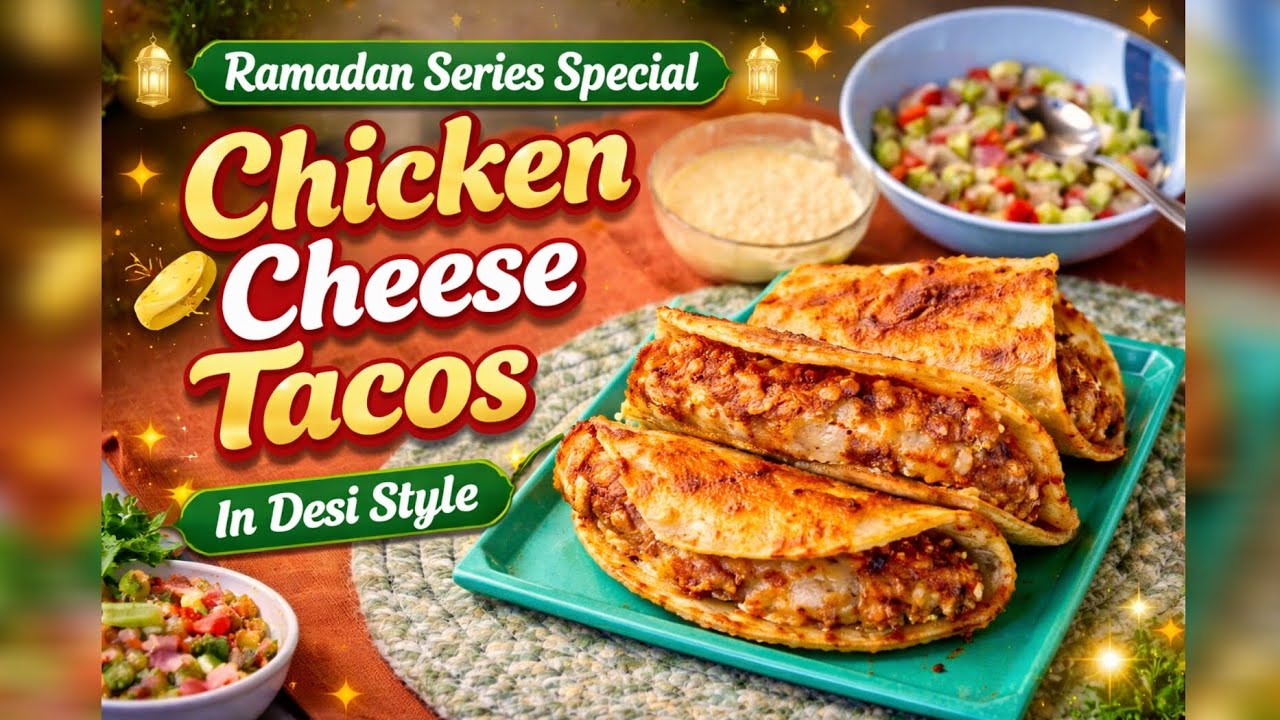 Ramadan Series Special 🌙 | Instant Chicken Cheese Tacos 🌮 | 20 Mins #chickencheesetacos 