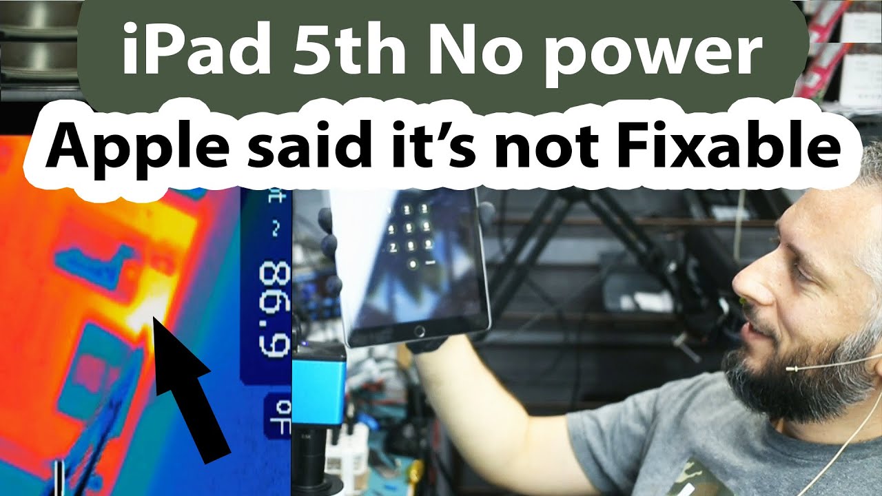 iPad 5th A1822 No Power caused by WiFi - Thermal Cam detected short circuit