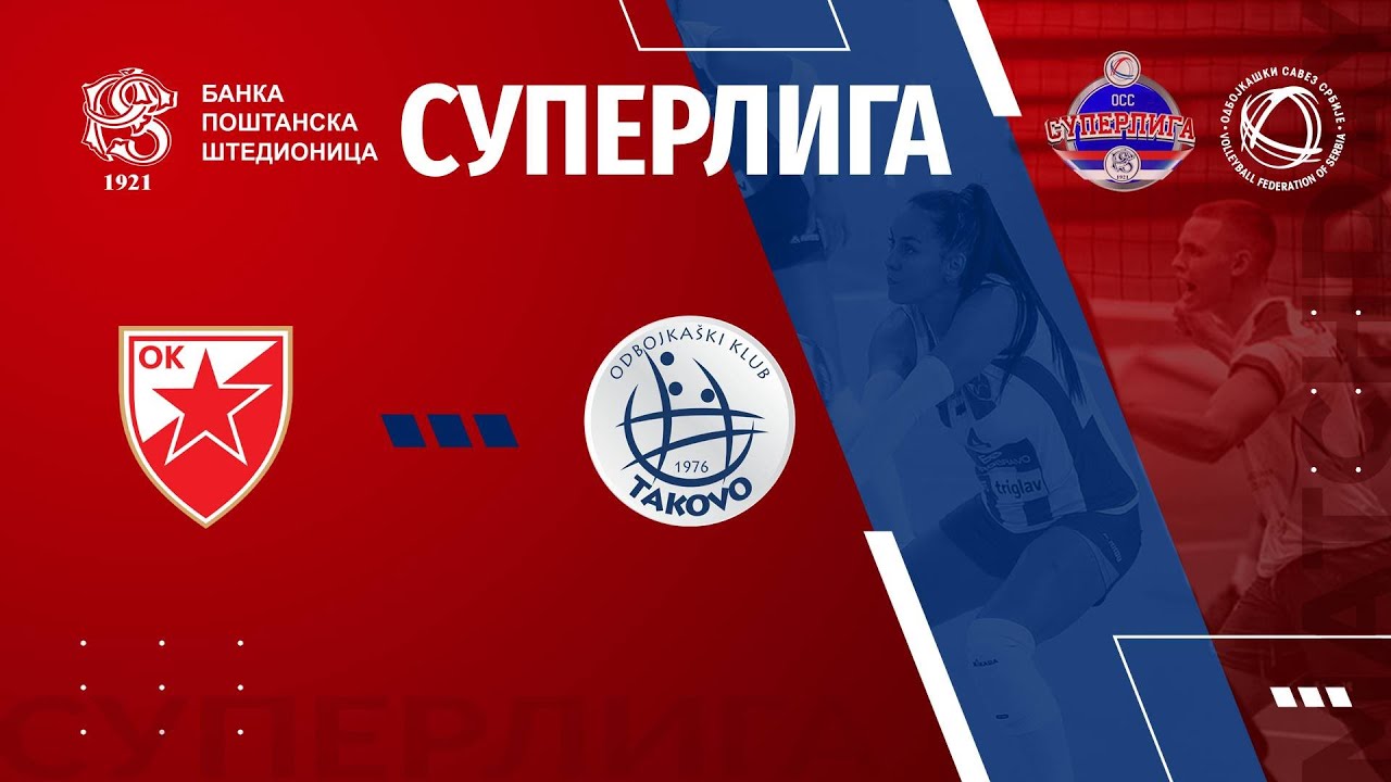live🔴CRVENA ZVEZDA 🆚 TAKOVO /13. KOLO BANKA POŠTANSKA ŠTEDIONICA SUPERLIGE ZA ODBOJKAŠE/