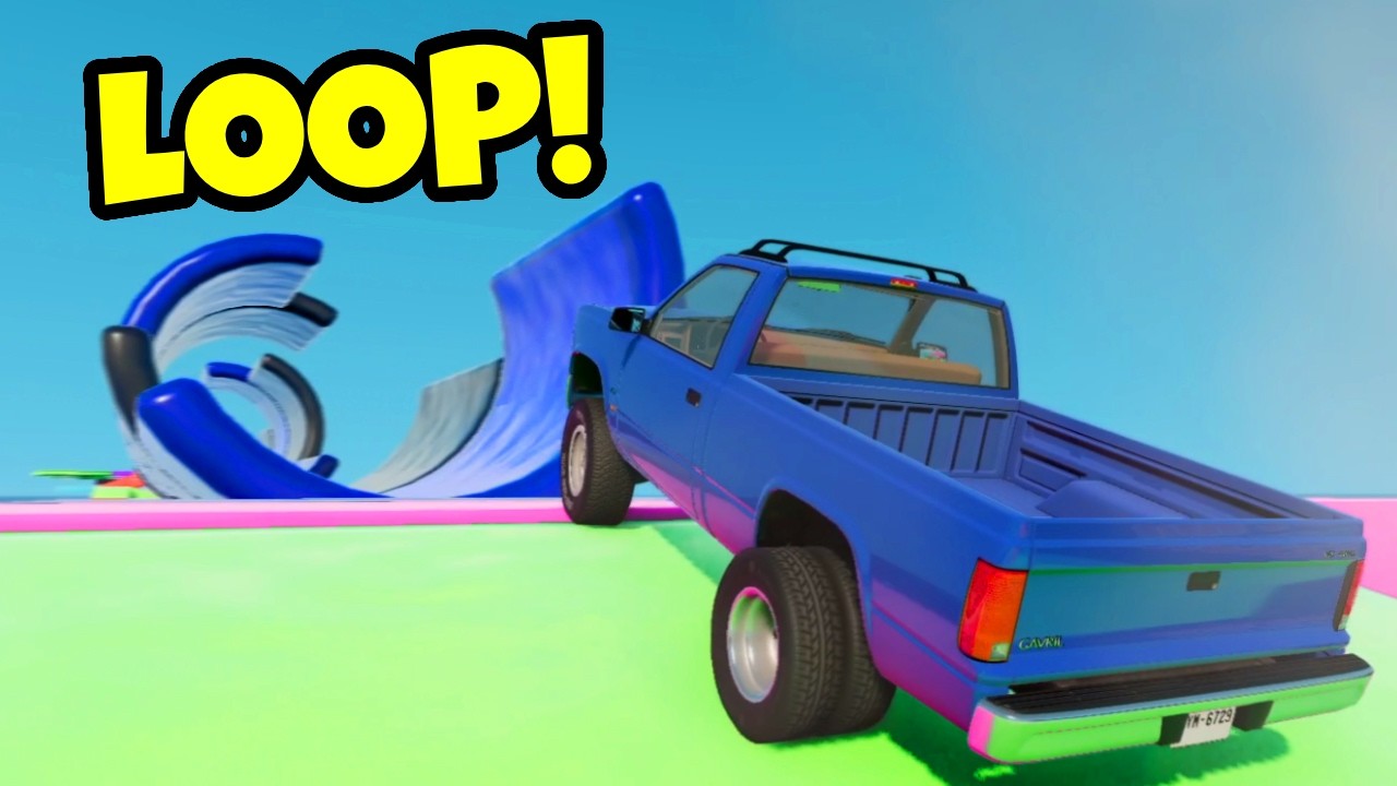 Truck vs Impossible Parkour CHALLENGE! - BeamNG Drive Mods