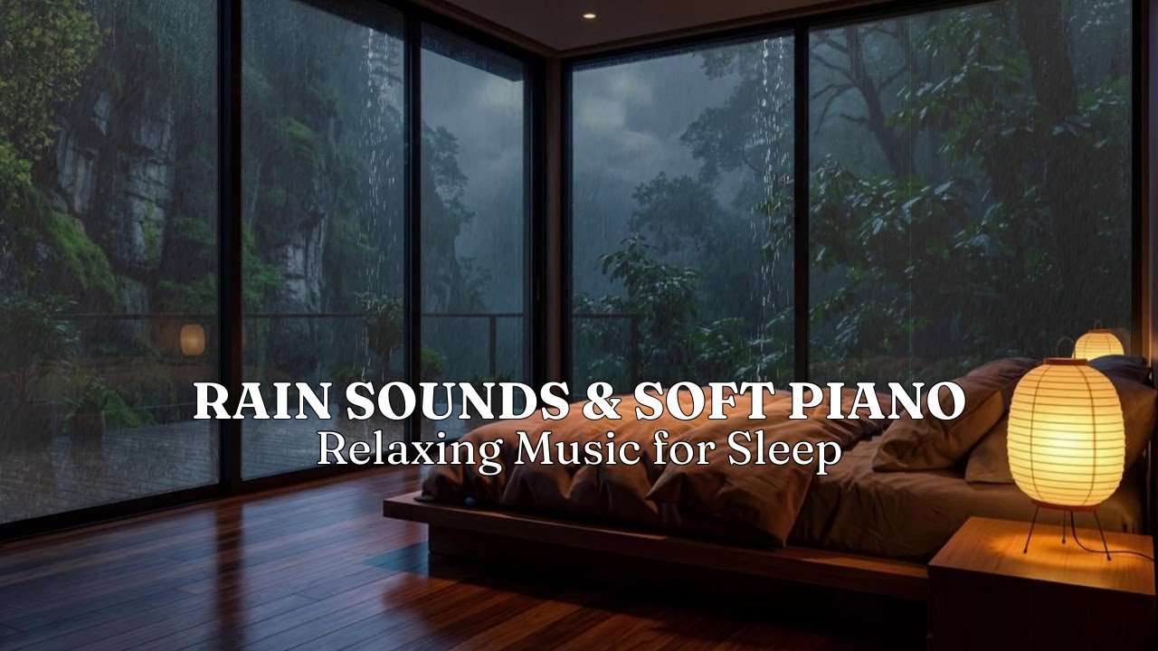Peaceful Music with Rain Sounds for Deep Sleep and Relaxation, Meditation 🎶 Calming Sleep Music