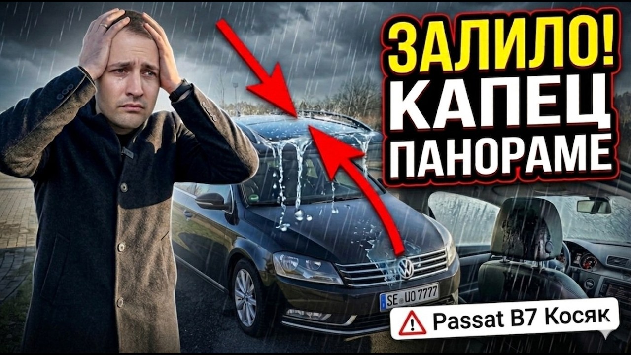 Протечка панорамной крыши на VW Passat B7: как я устранил проблему
