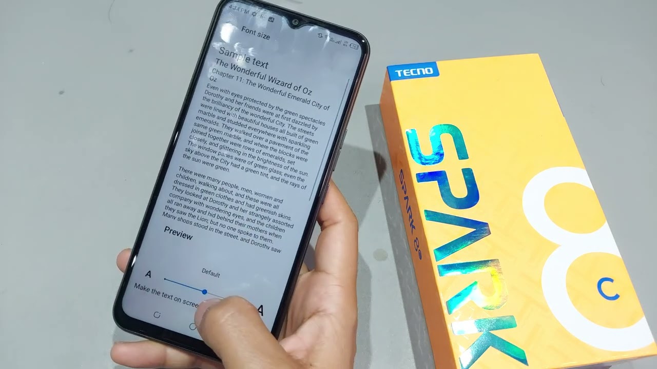 Tecno spark 8,8c,8t font size change | Tecno spark 8c me font ka size kaise change kare
